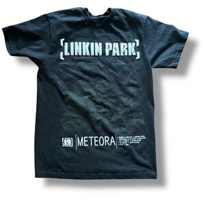 Linkin Park Black Crewneck Meteor LP Graphic Band Tee Size Medium
